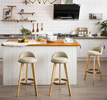 CSQ Bancone da Cucina Sedie da Bar, Altezza 70 Cm Sgabello da Colazione Cuscino in Tessuto Sedia da Bar in Legno Massello Bancone Bar Caffetteria Sedia da Reception(Size:70CM,Color:C)