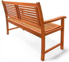 Panca del parco, panca del balcone, panca, panca in legno, panca da giardino, due posti, può sopportare 320 kg,Wood color