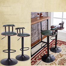 Sedia da Pranzo con Sgabello Posteriore Alto,Pu Leather Round Bar Stool Rest Height Regolabile Swivel Pub Sedia Home Kitchen Bar Sgabello con Footrest