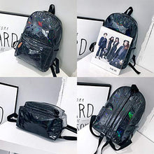 SUPYINI Zaino olografico da donna, zaino geometrico, borsa a tracolla riflettente flash, zaino alla moda con borsa laser unisex