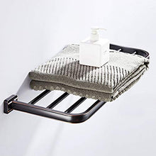 KUNGYO Nero Portasciugamano Nera da Parete - Portasciugamano da Parete Bagno Adesivo Porta Salviette per Il Bagno Lavabo Bagno Cucina