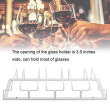 Portabicchieri appeso porta bicchiere da vino, decorazione organizzatore per mensola in ferro, decorativo pratico resistente(4 Slot)