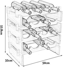 Classico 4 Tier naturale Pine Free Standing vino del supporto rack con bagagli il basamento dell'organizzatore controsoffitto impilabile legno Wine Rack for 16 bottiglie di vino modulare Mensola Decor