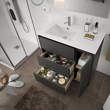 Salgar Arenys Set Mobile da Bagno, Truciolato, Grigio Opaco, Extra Grande