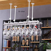 Cremagliera Del Vino Del Metallo Porta Bottiglie E Vetro Portabottiglie Per Vino- Portabottiglie Da Vino Appeso, Portabottiglie Da Vino Invertito, Decorazione Bar Casa Creativa-100 25cm *