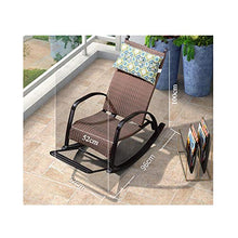 XinQing-Sedia a Dondolo PE in Rattan Sedia a Dondolo per Adulti per Adulti Camera da Letto Anziani Soggiorno Giardino Cortile Cortile Launa per Il Tempo Libero Sedia 100x96x52cm