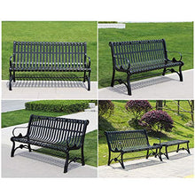 Panca da giardino, sedia in metallo per esterni, sedile per mobili da giardino da esterno 2-3 posti, sedile per terrazza parco, panca da giardino con gambe in alluminio pressofuso e superficie del s