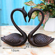Generic Brands Giardino di casa Creativo Cigno in Ferro Display Camera da Letto Soggiorno Mobile TV Decorazione Armadietto del Vino Decorazione Artigianato, 2PCS-15 * 8.5 * 20cm