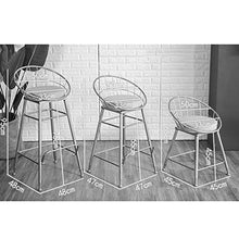 Sgabello da bar Bar Stool Bar sedie in Ferro battuto Bar Chair Nero/Oro casa di Alta Sgabello Moderno Sedia da Pranzo del Nastro Metallico Bar Sedia Moderno (Color : Black, Size : 75cm)