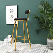 Semplice e Pratico, Creativo Sedia da Bar di Lusso Leggera nordica caffè Ristorante Sgabello Alto for Il Tempo Libero (Una Sedia da Bar Nera 75 cm) ， Uso specifico: Sgabello da Bar