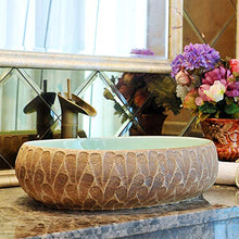Lavandino di Grandi Dimensioni Ovale del Bagno Lavello Jingdezhen Ceramic Hotel Anti-Splash Wash Basin Lavabi