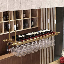 Portabottiglie da Bar Ristorante Portabottiglie Appeso Portabottiglie in Ferro Battuto Creativo in Stile Europeo (Oro) (Dimensioni: 60 * 30 Cm)