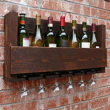 LLT Wine Rack, Della Novità Della Decorazione Della Parete Rack, Wine Rack Vetro Mensola Montato Porta Legno per il Vino Europeo Vetro Vino Retro Hanging Shelf 70 × 33 × 12Cm