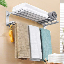 NHLBD Mensola da Bagno, mensola portaoggetti - Doccia Compact Shelf ruggine a Prova di scaffali e Ripiani in Acciaio Inossidabile for la Cucina con Portasciugamano (60x20x15cm) partizione Bagno