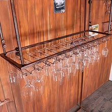 COLiJOL Portabottiglie da Vino in Ferro Marrone Appeso a Mensola per Bicchieri da Vino a Soffitto per Bar, Portabicchieri da Appendere (Dimensioni: 30 * 100 Cm)