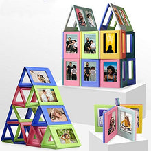 Portafoto - Portafoto magnetico Frigo Mini Portafoto 3 pollici Magnete per frigorifero(Rosa)