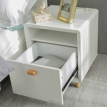 Comodini Inizio Camera Ufficio verniciato Comodino semplice legno Mobile con cassetti Mobili Camera Da Letto Armadi Comodino con cassetto ( Colore : Bianca , Dimensione : 43.8X42.4X49.8CM )