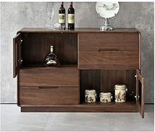 HLZY Armadio Laterale Accento, armadi da Cucina Black Walnut Buffet Armadio Server Console Table Ingresso Bagagli Cabinet Doors Mobile Bar Soggiorno-Pranzo