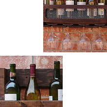 PZW Scaffale per Vino in Legno Massello Scaffale per Vino a Parete Scaffale Scaffale Espositore per Vino Vintage Bar Cafe ScaffaleB