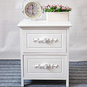 Jtoony Cassettiera Stretta 2-4 Livello di Legno Cassa di Verticale di cassetti for Camera da Letto Corridoio Ingresso Armadio Como Bagagli Comò e Cassettiere (Color : White, Size : 36x29x42cm)