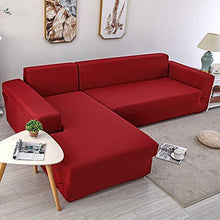 OKJK Copridivani ad Angolo, Rivestimento per mobili Soggiorno Moderno, copridivano sfoderabile Chaise Longue Elastico Universale a Forma di L (White,Part A-A 90-140cm)