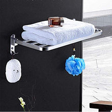 LYFHL - Portasciugamani da parete, da bagno, pieghevole, in acciaio inox, dimensioni: 50 cm
