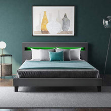 WYLZLIY-Home Struttura Letto Rete del Letto Bed Frames Bed Ecel Leather Bed Frames Classic Element Design LED Illuminazione Offre Una qualità Ideale del Sonno.