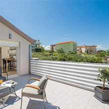 JHFSW Balcone Privacy Screen Bianco Grigio recinto Deck Ombra Vela Yard Copertura Anti-UV di Protezione del Vento