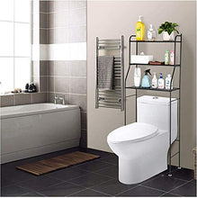 Joycelzen, Scaffale a 3 ripiani da bagno, da mettere sopra il WC, con struttura in metallo