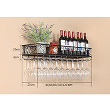 HTDZDX Appeso a Parete da Cucina Portabottiglie portabottiglie Appeso a Testa in Giù portabottiglie cremagliere Vino Creativo Nero (Size : 30 * 25cm)