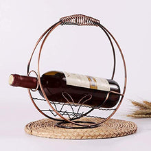 LHQ-HQ Semplice Rotonda Metallo Ferro Wine Rack Soggiorno casa Creativo Decorazione di visualizzazione della Decorazione della casa 26 Centimetri × 28 Centimetri