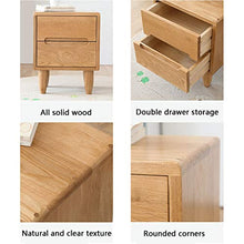 Comodini In Legno Massello Rovere A Doppio Disegno Protezione Ambientale Semplice Camera da Letto Tondo Design Angoli Arrotondati E Lucidati