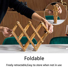 Anyeat Legno per 6 Bottiglie di Vino, Portabottiglie di Vino con Ripiani Pieghevoli Spazio Minimo Portabottiglie Tradizionale Ideale per Conservare Vini di Alta qualità