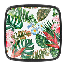 Tropical floral pattern background with exotic flowers Pomelli per Porta Set di 4 Pomelli per Mobili Manopole per Cassetti Cucina Armadio Vetro