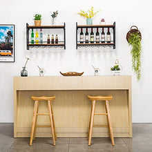 Porta bottiglie da vino Portabottiglie da parete, portabicchieri da vino sospeso in stile industriale multifunzione, portabicchieri in ferro per ripiani artistici in ferro per bar ristorante di casa