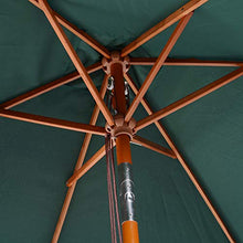Outsunny Ombrellone Rettangolare in bambù e Poliestere, Filtra Raggi UV, per Esterni/Giardino/Terrazzo, Verde 2x1,5x2,3m
