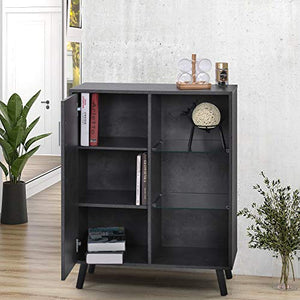 Sideboard Cassettiera Armadietto Armadio Di Stoccaggio Dell'armadio Della Credenza Dell'armadio Di Stoccaggio Dell'unità Di Stoccaggio Del Display Del Display 1 Porte 3 Rack Dinning Living Room Mobili
