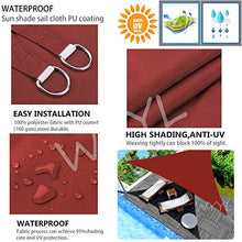 WYYL Tenda a Vela Triangolare, Traspirante Antivento Impermeabile Protezione 98% Solare Anti UV, Vela Ombreggiante, per Giardino Esterni Terrazza Campeggio- Rust Red|| 4x4x4m