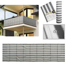 Infilm, protezione per la privacy, per balcone, 4,9 x 0,9 m, traspirante, per portico e cortile, per scale, per interni ed esterni, con corda e cravatte