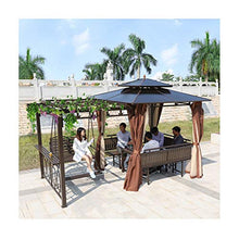 Gazebo da giardino Gazebo for Patios, esterna Padiglione Cortile Giardino Tenda da sole, Villa Garden Gazebo uva Rack con scrivania e sedia dell'oscillazione, for giardino, patio, prati, le Parti Tett