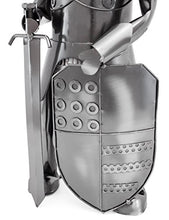 BRUBAKER portabottiglie di Vino Decorativo - Scultura in Metallo - Idea Regalo - Cavaliere