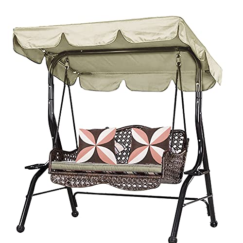 Relax love Tettuccio Dondolo di Ricambio 164x114x14cm Impermeabile in 600D Parasole Dondolo Giardino Copertura Dondolo Anti UV Antiacqua (164 * 114 * 14cm, Beige)
