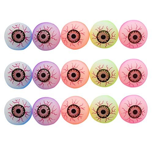 TOYANDONA Divertenti Palline Gonfiabili 25 di Palline Rimbalzanti di Halloween Raccapriccianti Giocattoli a Oculare Brillano Bui per La Decorazione di Halloween Giocattoli con Palla Rimbalzante