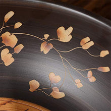 FLYFO Ceramica Lavabo Round retrò Arte Controsoffitto Lavandino Cucina Lavello Hotel Guardaroba Bagno a Prova di Spruzzi 41x 15 Cm