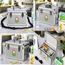 MYHZH Serratura First Aid Box Blocco di Sicurezza Medicina Scatola con Maniglia Portatile 24.5X15X16 cm