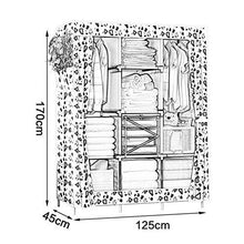 jooe Armadio Tela Armadio Portaoggetti Appendiabiti Scaffalatura Metallo Assemblaggio Portatile Camera da Letto Casa Affitto,A
