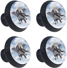 Elefante volante Pomelli per Porta Set di 4 Pomelli per Mobili Manopole per Cassetti Cucina Armadio Vetro