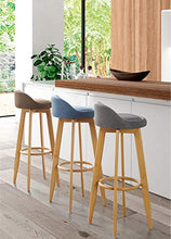 CSQ Sedia da Pranzo con Schienale, Sgabello da Bar Imbottito in Pelle PU Sgabello da Bar Ristorante da Cucina Sedia Girevole in Legno Massello(Size:37 * 70CM,Color:B)