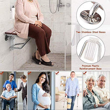 BAIHAO Sedili per Doccia a Parete Sedie Pieghevoli per Bagno Sedia per Doccia da Bagno Sgabello Sedile salvaspazio per WC con Staffa in Acciaio Inossidabile