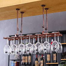 YWYW Wine Bar Wine Glass Rack Hanging Wine Glass Bar Hanging Creativo Europeo Portabottiglie da Vino Portabottiglie da Parete Industriale (Dimensioni: 80 * 25 cm)